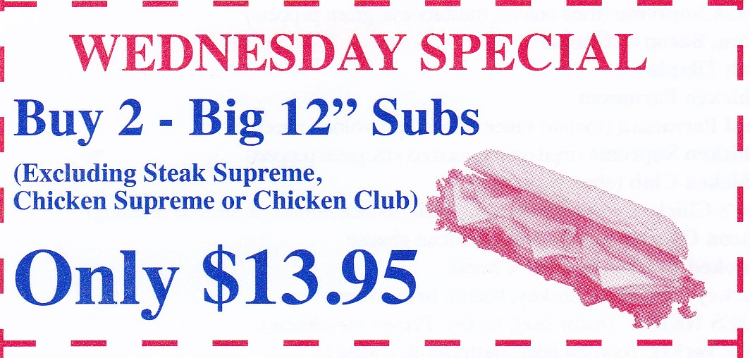 Specials & Coupons Joe's Pizza & Subs